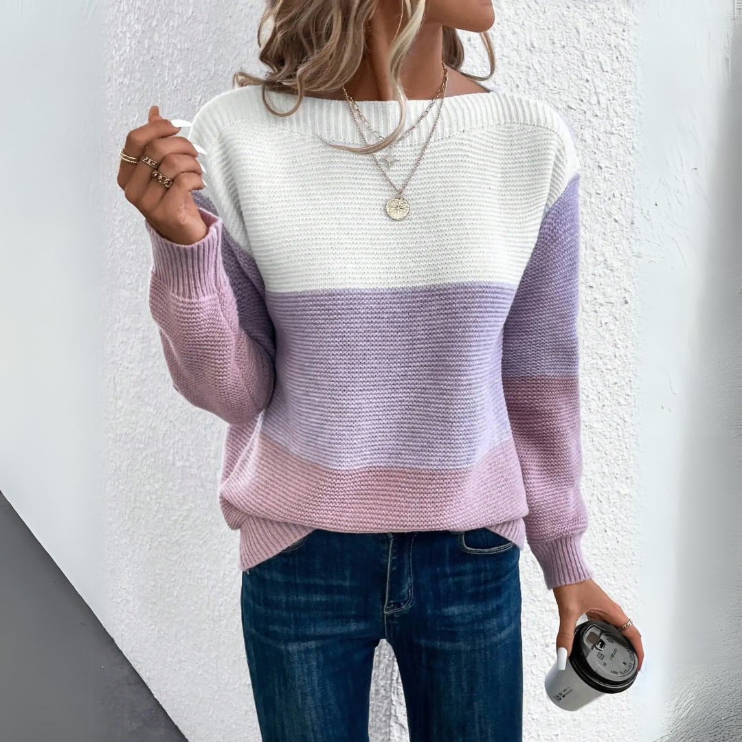 Clara™ Elegant Patchwork Sweater