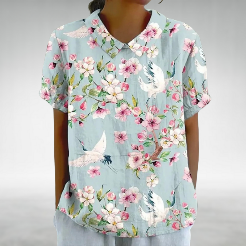 Danaya™ – Vintage floral blouse