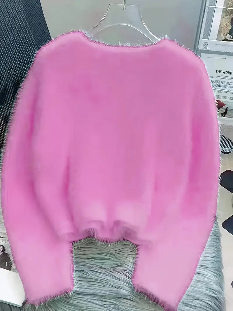 Fuzzy Heart Cardigan | Together against Breast Cancer