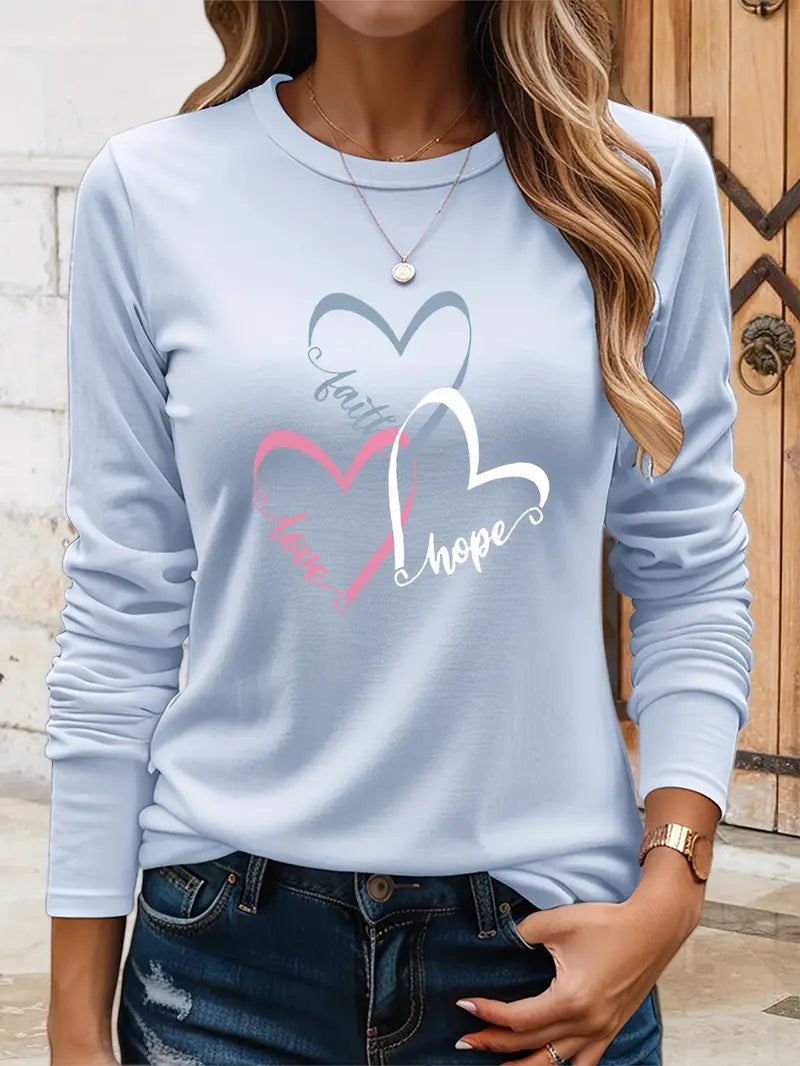 Hopeful Hearts Long-Sleeve Shirt | Together against breast cancer