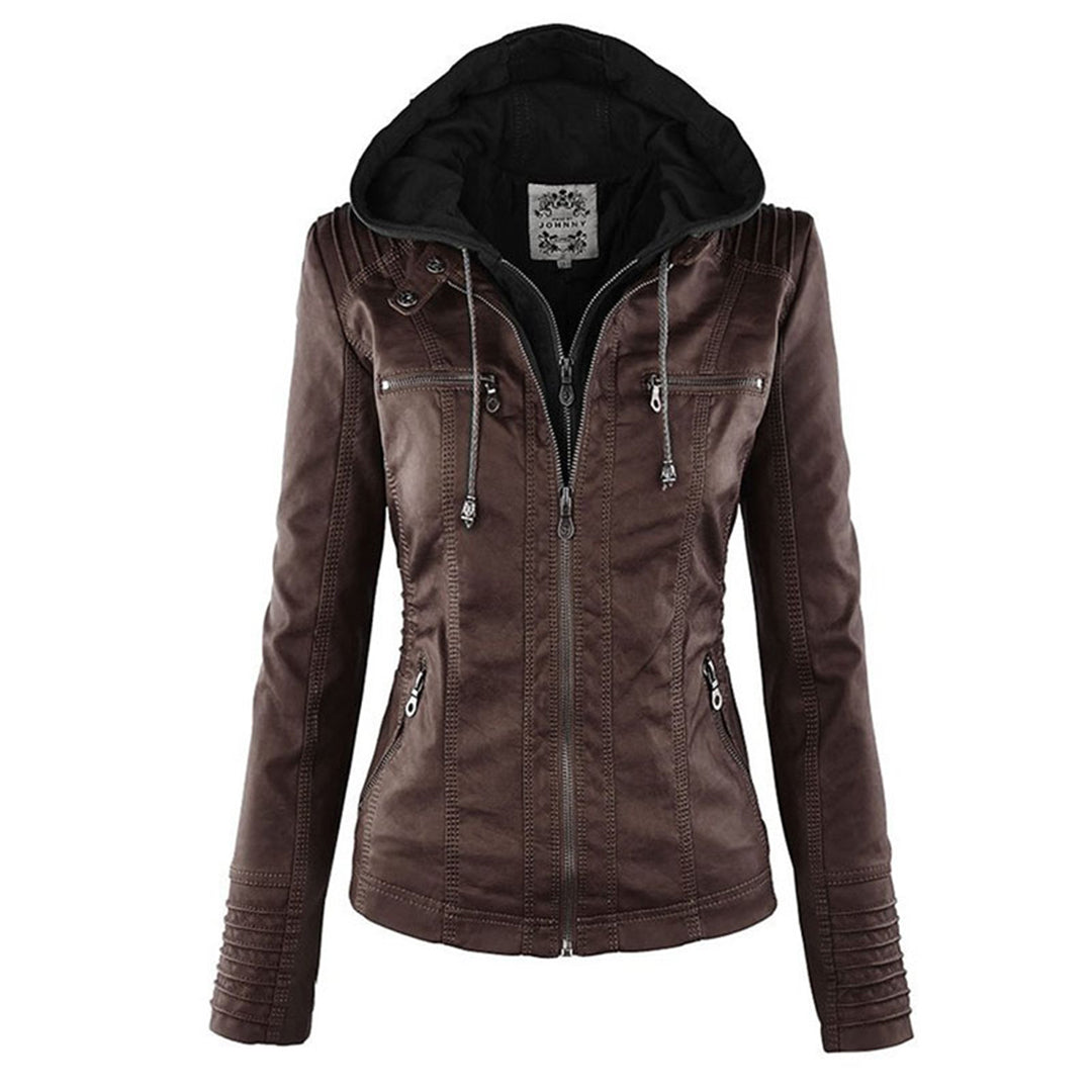 Bellini™ - Stylish Hooded Leather Jacket