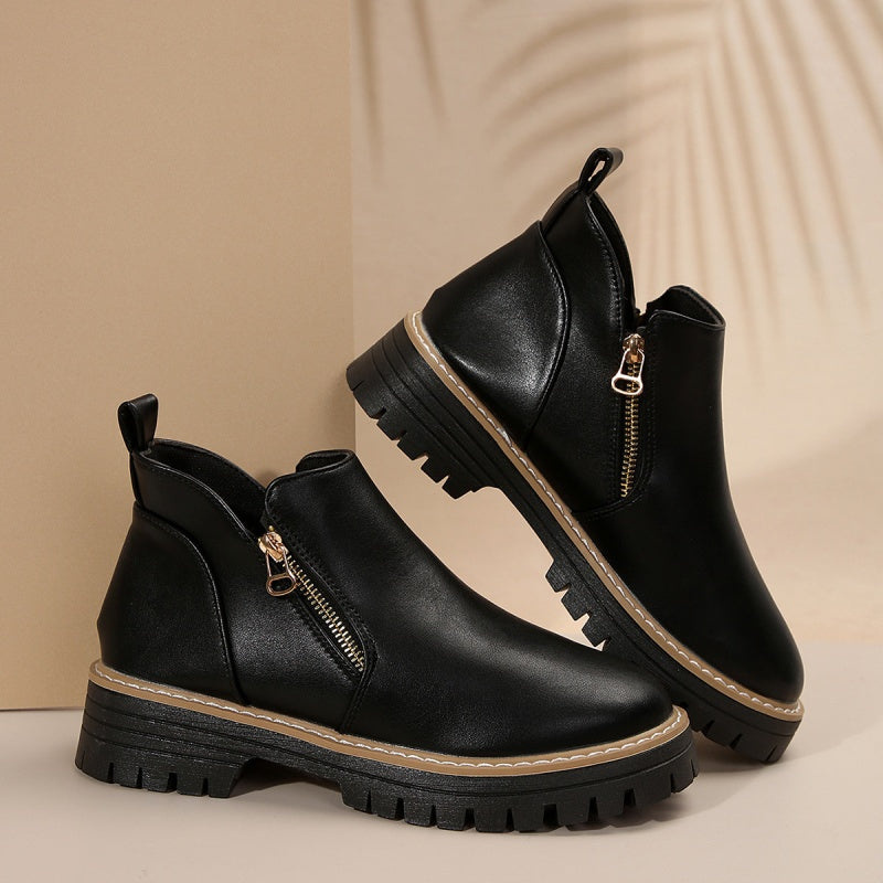 Josly™ - Leather Ankle Boots