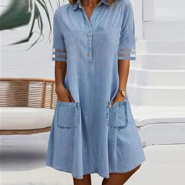 Cassey™ – Lightweight denim dress
