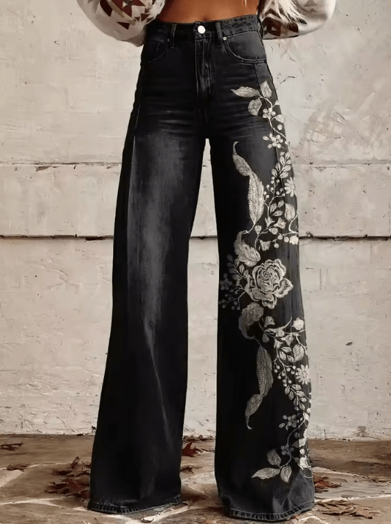 Lydia™ Embroidered Denim Trousers