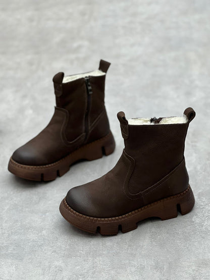 Barbi™ - Leather Fleece-Lined Ankle Boots
