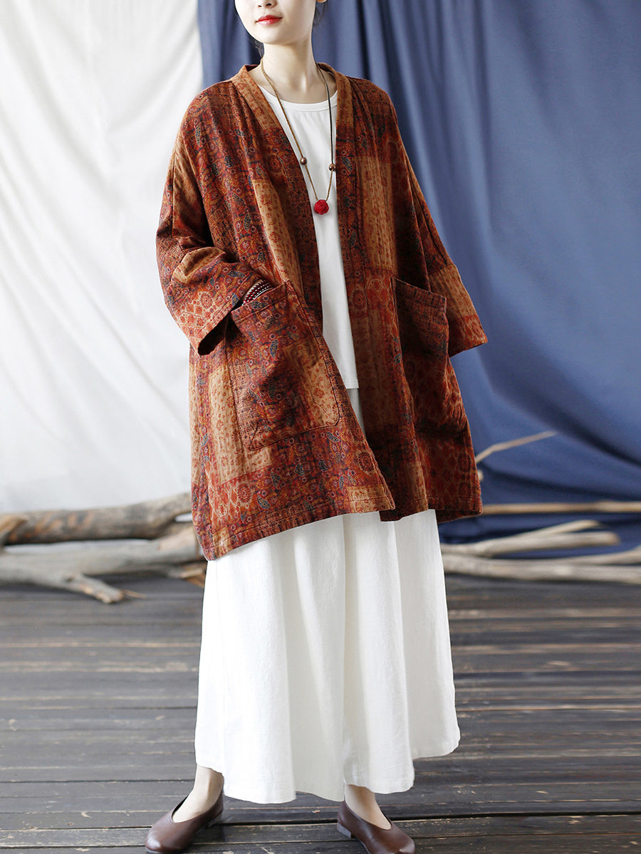 Avery™ - Ethnic Printed Loose Coat