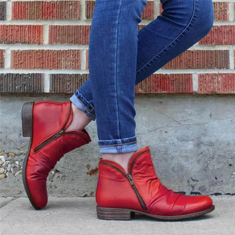 Lianella™ - Zippered Ankle Boots