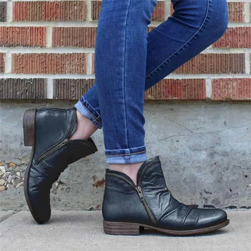 Lianella™ - Zippered Ankle Boots