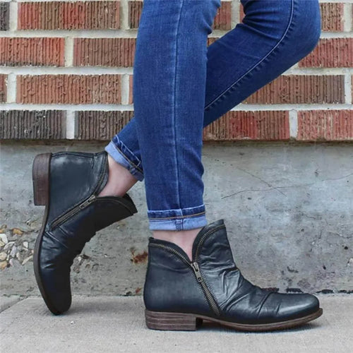Lianella™ - Zippered Ankle Boots
