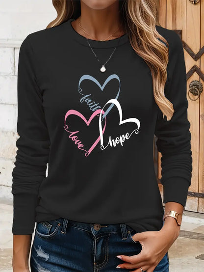 Hopeful Hearts Long-Sleeve Shirt | Together against breast cancer