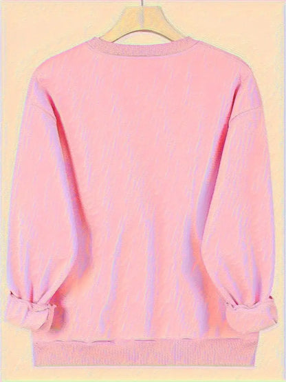 Casual Love Printed Sweatshirt | Together Against Breast Cancer