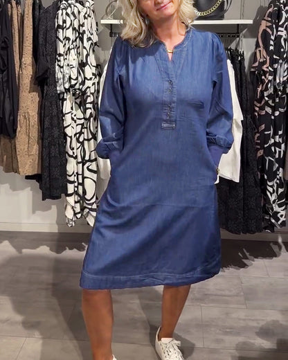 Danica™ - Longsleve Midi Dress