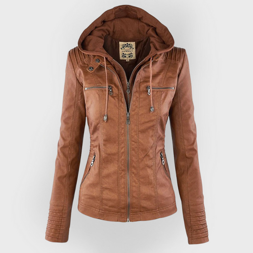 Bellini™ - Stylish Hooded Leather Jacket