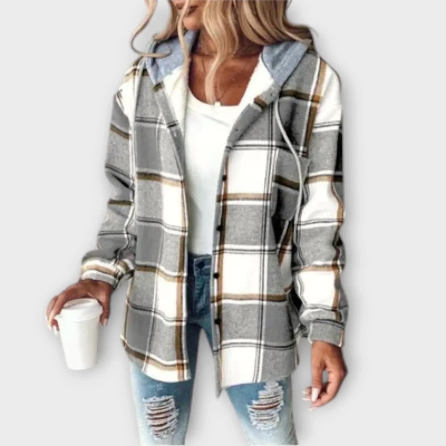 Greta™ – Casual checkered jacket