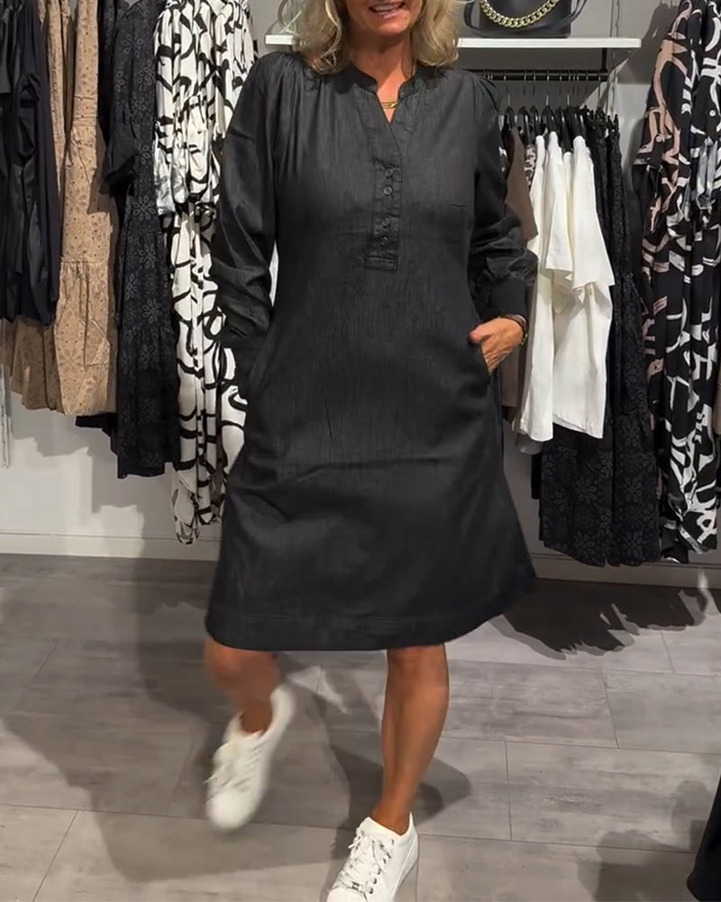 Danica™ - Longsleve Midi Dress