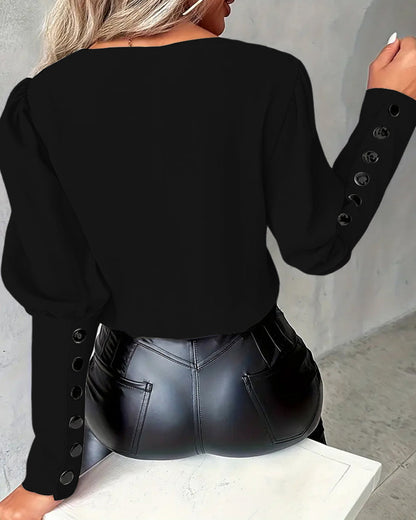 Heda™ - V-Neck Contrast Top