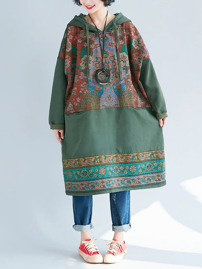 Debra™ - Spliced Long Hooded Dress