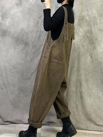 Elisha™ - Retro Solid Color Jumpsuit