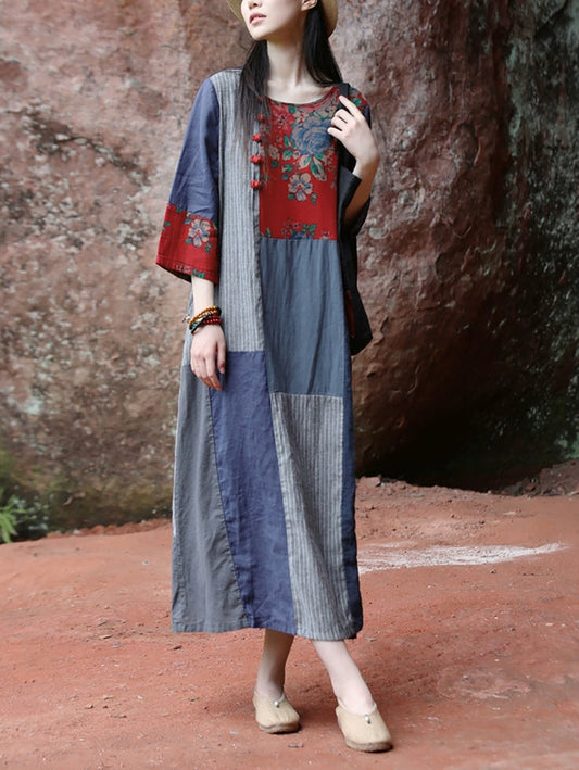 Edith™ - Ethnic Cotton Maxi Dress