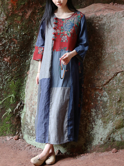 Edith™ - Ethnic Cotton Maxi Dress