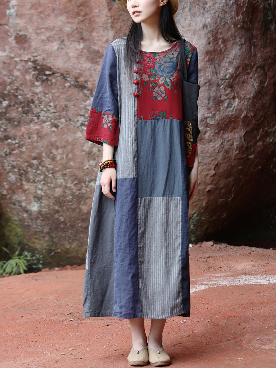Edith™ - Ethnic Cotton Maxi Dress