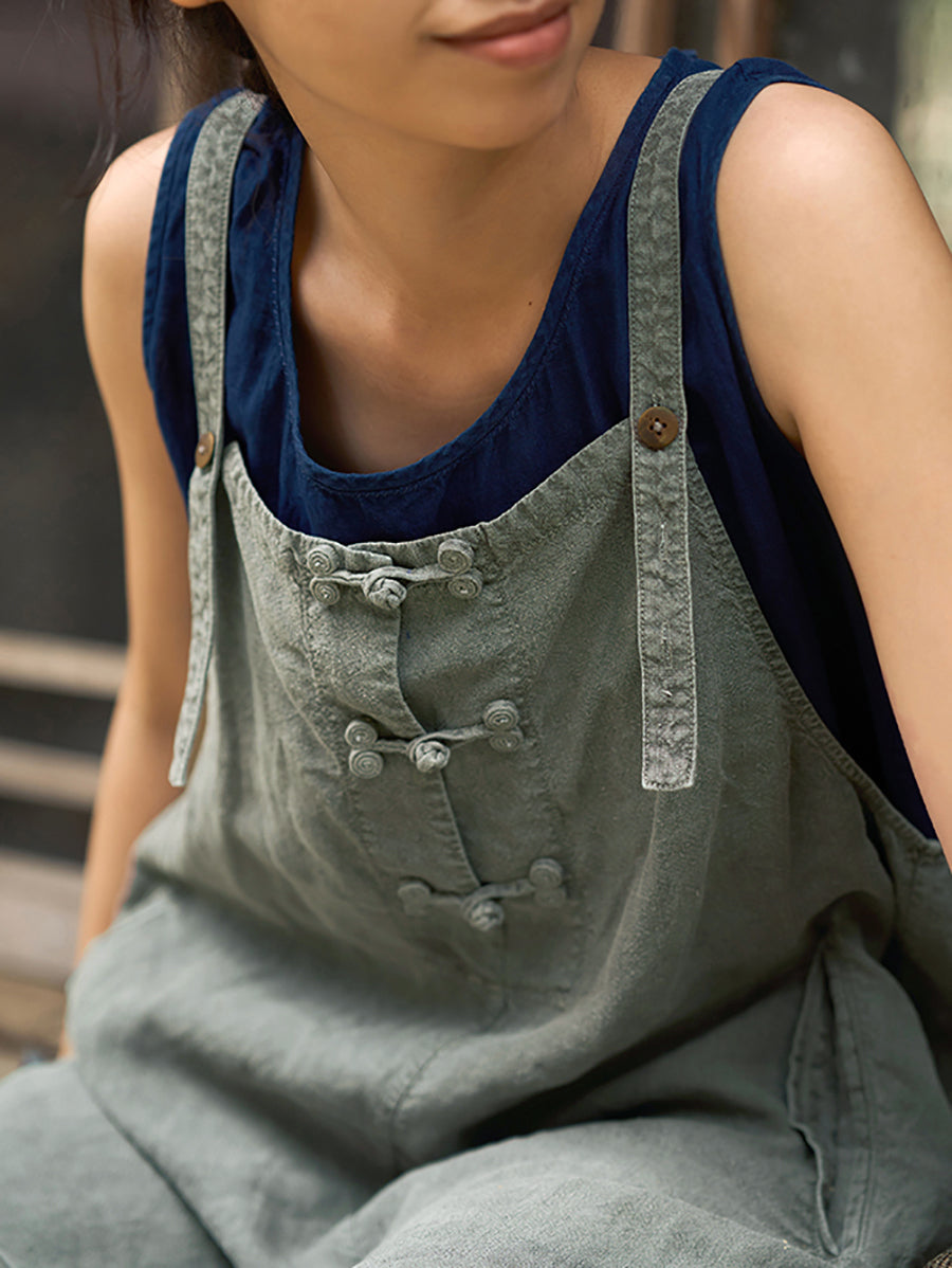 Cindy™ - Retro Solid Color Jumpsuit