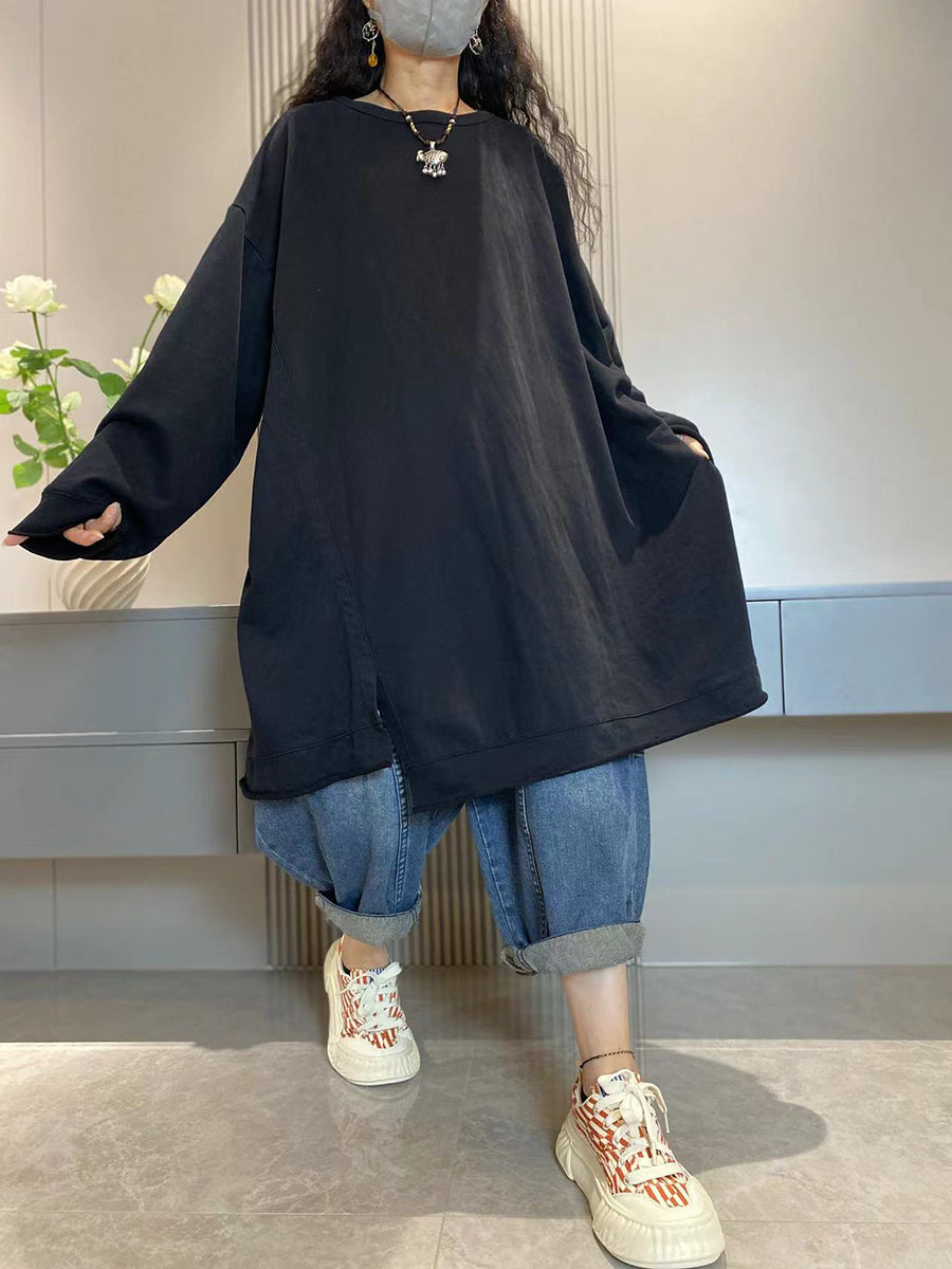 Anita™ - O-Neck Cotton Long Shirt