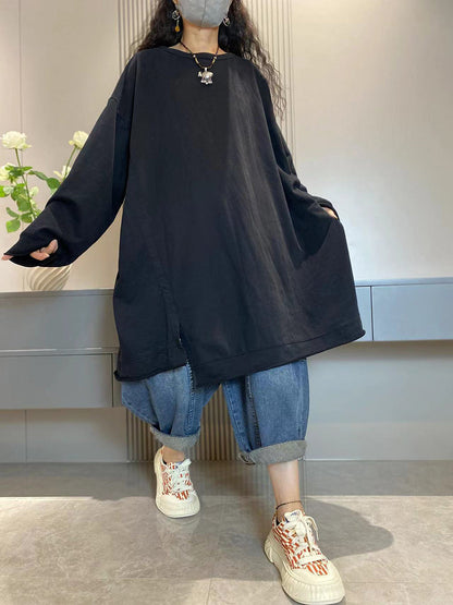 Anita™ - O-Neck Cotton Long Shirt