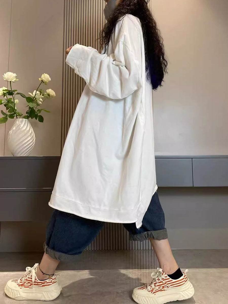 Anita™ - O-Neck Cotton Long Shirt
