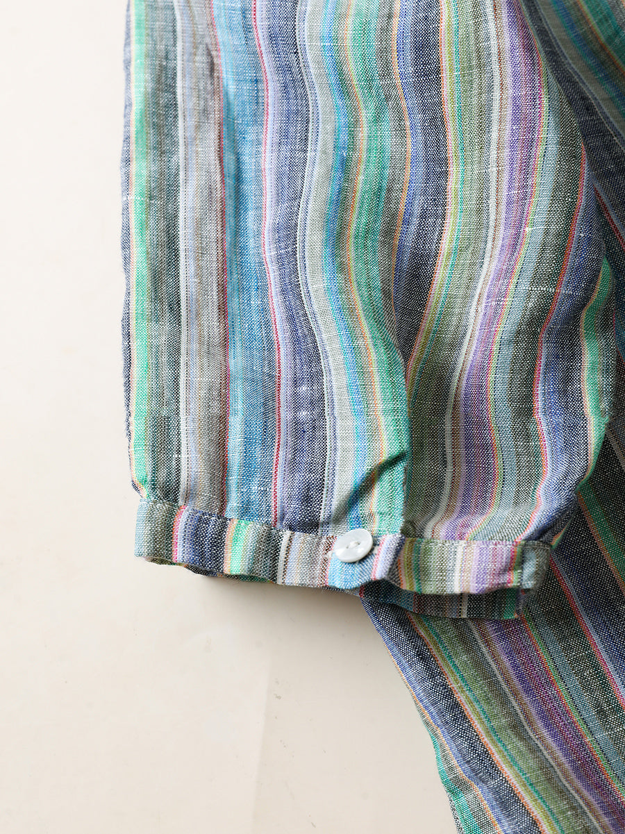 Brynna™ - Vintage Striped Linen Shirt