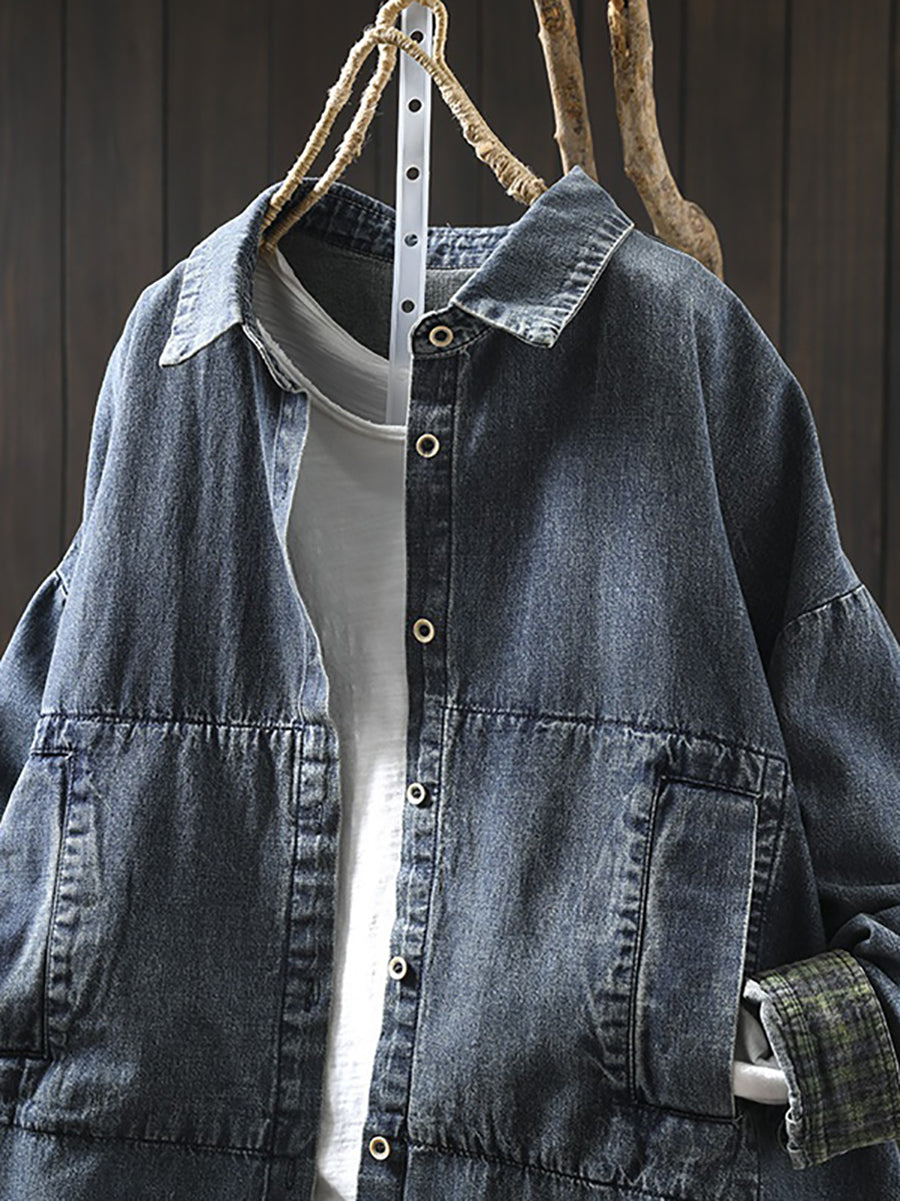 Cerse™ - Vintage Collar Denim Jacket