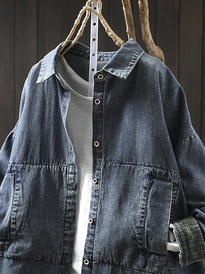 Cerse™ - Vintage Collar Denim Jacket