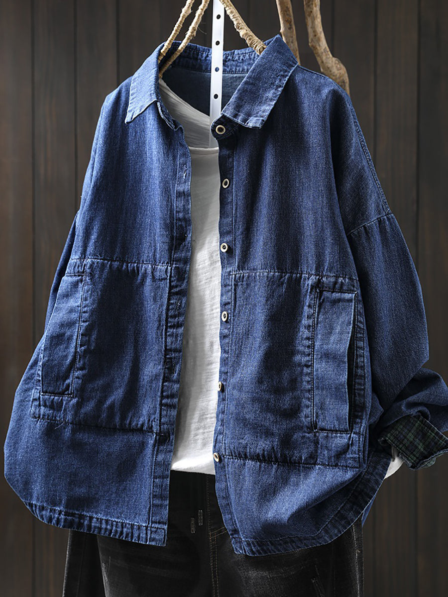 Cerse™ - Vintage Collar Denim Jacket