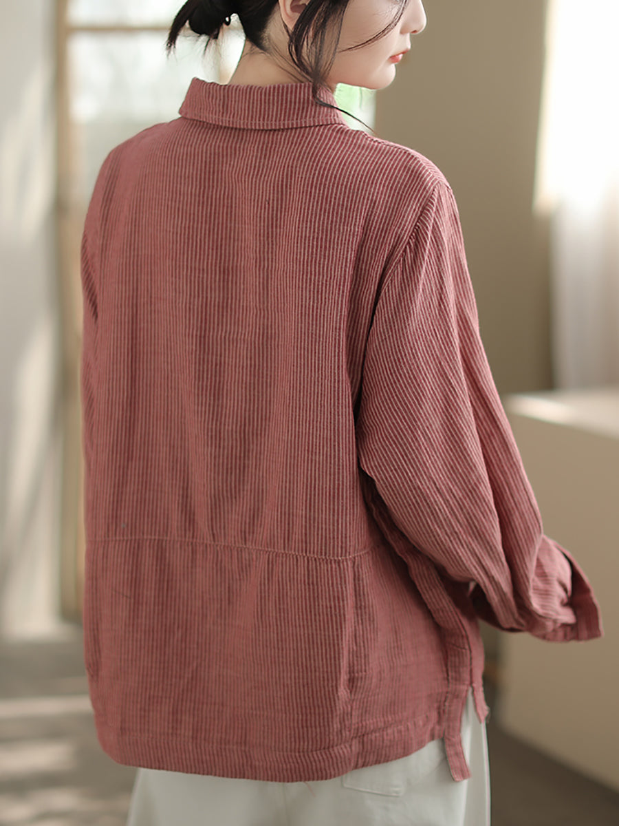 Enola™ - Turn-Down Collar Cotton Shirt