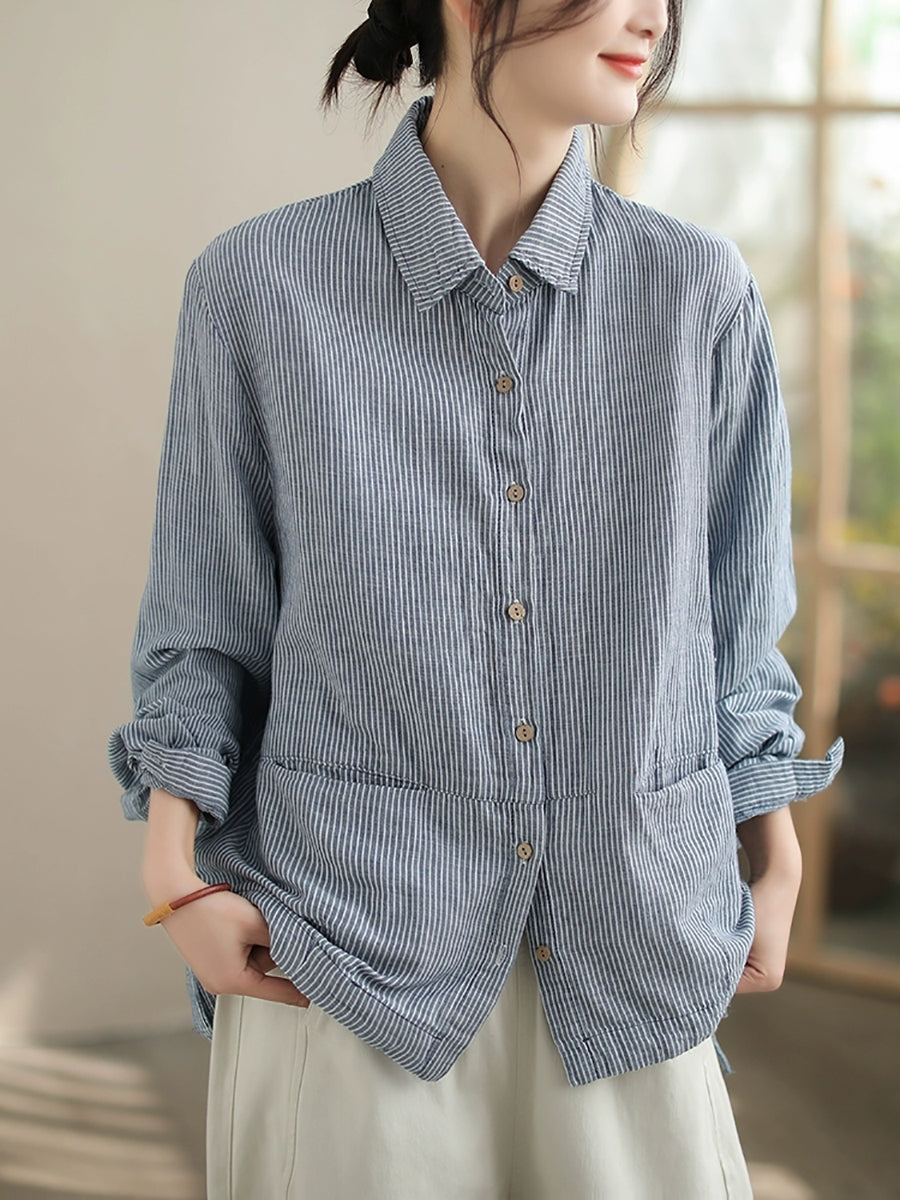 Enola™ - Turn-Down Collar Cotton Shirt