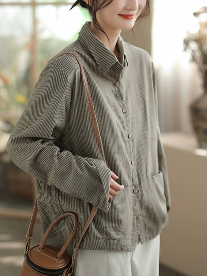 Enola™ - Turn-Down Collar Cotton Shirt