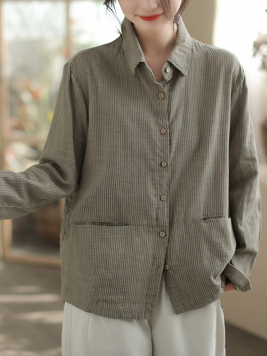 Enola™ - Turn-Down Collar Cotton Shirt