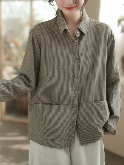 Enola™ - Turn-Down Collar Cotton Shirt