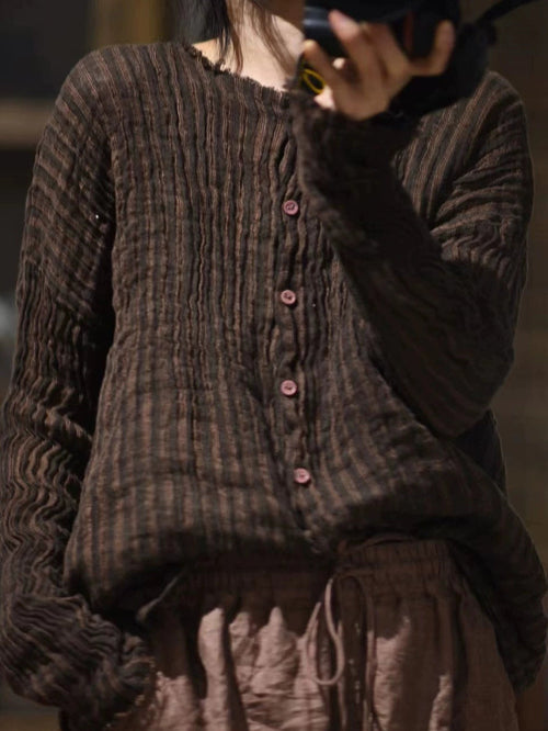 Clove™ - Retro Striped Linen Shirt