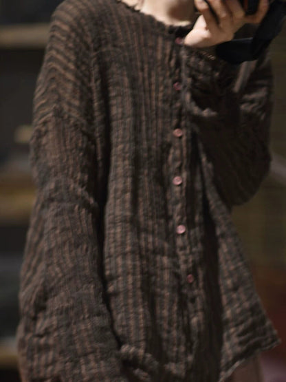 Clove™ - Retro Striped Linen Shirt