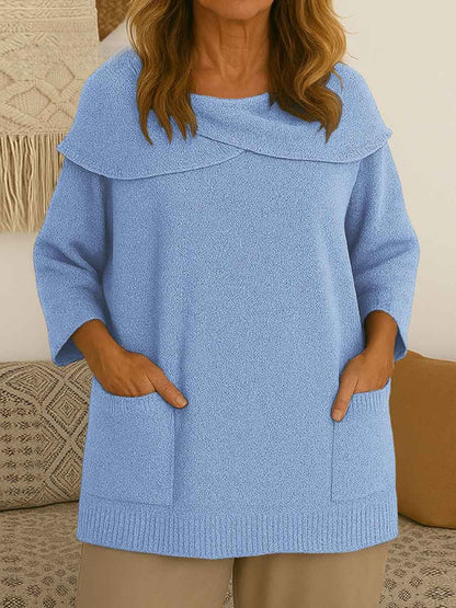 Quinn™ - Solid Color Pullover Sweater