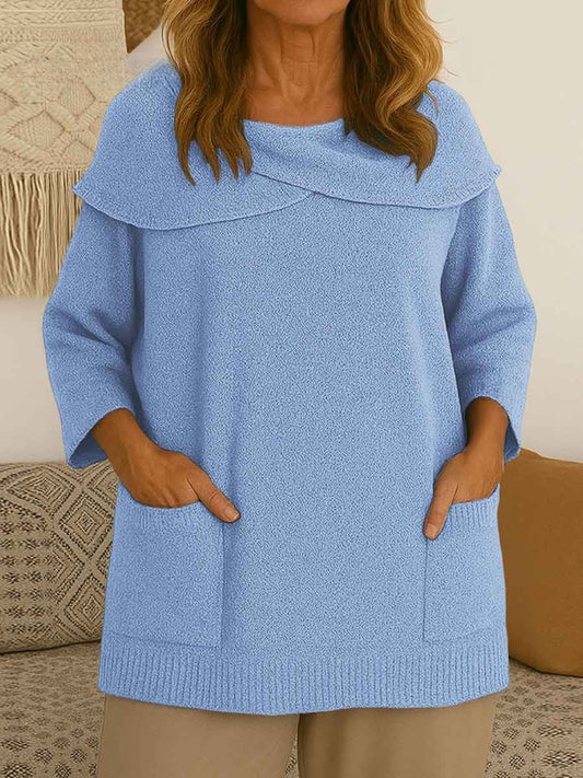 Quinn™ - Solid Color Pullover Sweater