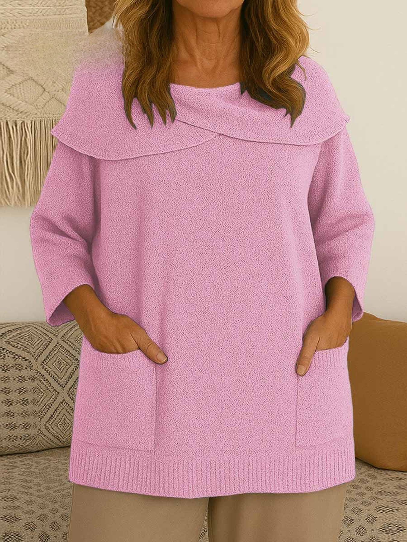 Quinn™ - Solid Color Pullover Sweater