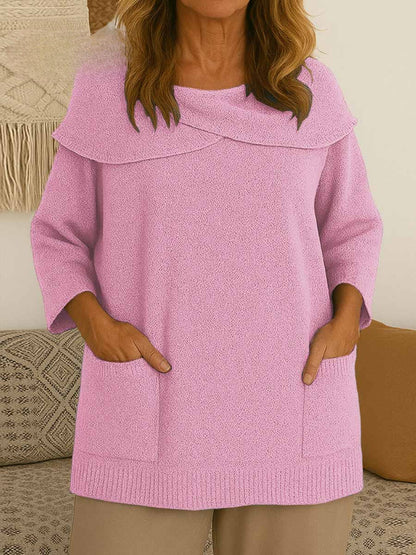 Quinn™ - Solid Color Pullover Sweater