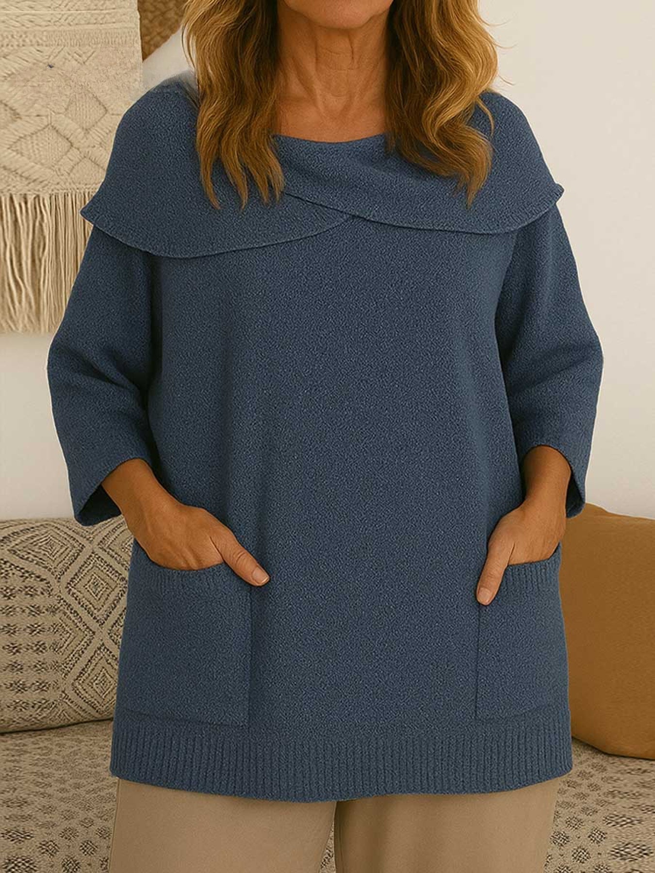 Quinn™ - Solid Color Pullover Sweater