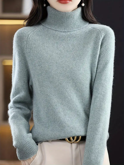 Talia™ - Solid Turtleneck Sweater