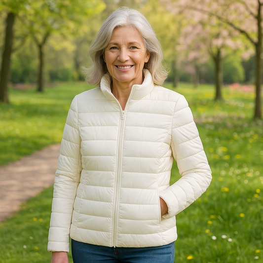 Allena™ - White Winter Down Jacket
