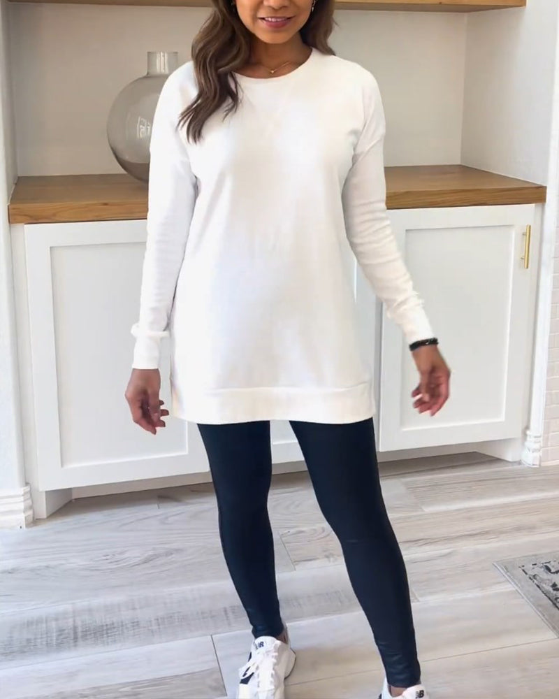 Honey™ - Solid Color Long Sleeve Top