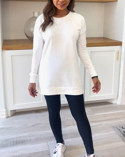 Honey™ - Solid Color Long Sleeve Top
