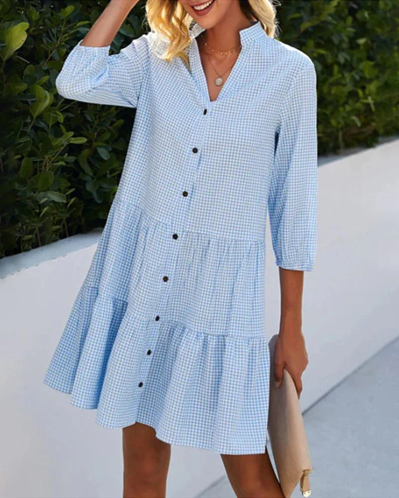 Johanne™ - Mini dress with V-neck